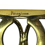 Salvatore Ferragamo Gold Tone Gancini scarf ring Made in Italy Photo 3