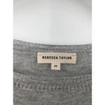 Rebecca Taylor  Sweater Womens Gray Ruffle Open Knit Pullover Size‎ Medium Photo 2