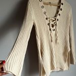 Torn By Ronny Kobo  Cream Lace Sweater Photo 6
