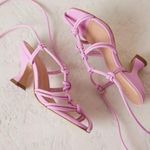 Anthropologie  pink strappy sandal heels Photo 0