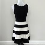 Charming Charlie Black and White A-Line Midi Dress Photo 4