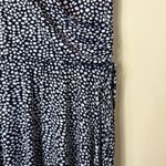 Chadwick's Women's Vintage Navy/White Polka Dot Stretchy A Line Dress. Sz Large Photo 3