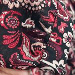Cupcakes & Cashmere Graceland Paisley Peasant Dress Size 2 Black/Red Chiffon Red Photo 5