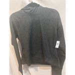 Old Navy NWT  Heather Gray Mock Neck Long Sleeve Athleisure Sweatshirt Top Size L Photo 4