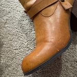 American Eagle  Chestnut Brown Heeled Boots Booties Women's Size 8 Strappy Photo 1