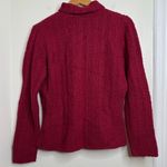 Columbia  Knit Sweater Mock Neck Women’s Size Large Dark Red Outdoors Photo 4