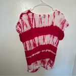 Lucky Brand Twist Front T-Shirt Magenta Tie Dye Photo 7