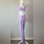 Day & Night  Asymmetric Ruched Cut Out Dress Lavender Estimated Size Small Photo 2