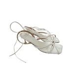 Chase and Chloe  Wraparound Sandals Size  8 OffWhite Square Open Toe Photo 5