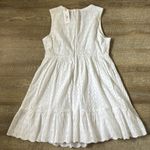 Vineyard Vines White Floral Eyelet Ruffle Crochet Dress Size 14 Photo 2