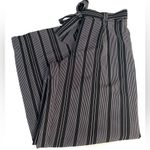 Adrienne Vittadini  Wide-Leg Black White Striped Palazzo Pants Flowy Office Sz 6 Photo 0