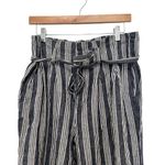 Madewell Linen Blend Paperbag Belted Indigo Pants Sz 6 Photo 1