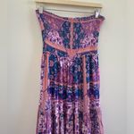 Abel the label  Floral Boho Smocked Tiered Ruffle Hem Maxi Dress Size Medium Photo 7