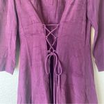 Byer California Byer Too! Vintage Purple Lace Up Back Pearl Button Dress Size 5 Photo 4