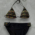 OP  Black Embroidered‎ Bikini Set Photo 0