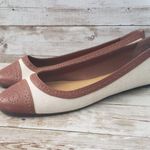 G. H. Bass & Co Slip Ons Brown & Cream Women's Bedford Ballerina Flat Size 7.5 M Photo 0