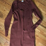 Abercrombie & Fitch Abercrombie Brown Knit Long Sleeve Dress NWT Photo 0