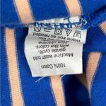 J.Crew  boatneck royal blue pink stripe long sleeve cotton tee shirt top tunic Photo 4