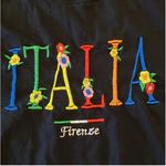 Floral Italia Firenze women’s black t-shirt size small Photo 1