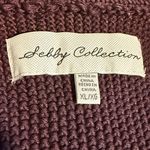 Sebby Collection faux fur sweater vest brown Maroon Black outerwear Size XL Purple Photo 1