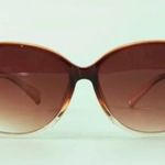 Brown & Gold Oversized Polarized Sunglasses Retro Style with Case Nwt Photo 1