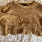 Crop Knit Scalloped Hem Sweater Photo 2
