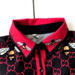 Vintage Diandian Didi Shirt Large Honey Bees Front Buttons Art to Wear Red Size undefined Photo 2