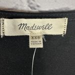 Madewell NWT Wrap-Front Lightweight Short Sleeve V-Neck Bodysuit Black XXS Photo 5