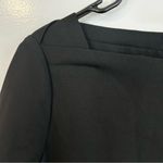 Lafayette 148 Black Cyra Lace Panel Square Neck Short Sleeve Shift Dress Medium Photo 4