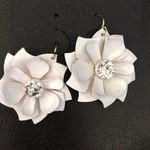 Badgley Mischka New  Drop 3 D Floral Earrings w cry Photo 0