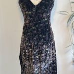 Rebecca Taylor ‎ Floral Velvet Slip Dress 100% Exclusive Black Small RV$450 Photo 0
