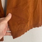 Antonio Melani Rust Pumpkin Turtleneck Sweater Fitted Stretchy Fall Winter Large Photo 2