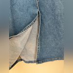 Japan GU Blue Wash Denim Jean Button Front Midi Skirt, Size Medium Photo 1