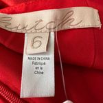 Anthropologie  Hutch Red Seamed Wide-Leg Pockets Party Jumpsuit Size‎ 6 NWT Photo 6