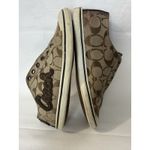 Coach Keeley Khaki Signature C Jacquard Logo Sneakers Slip On Shoes Size 7.5 B Photo 3