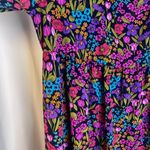 Emery Rose Bold Floral Print Long Sleeve Fit & Flare Thin Midi Dress Size 2XL Photo 3