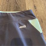 Avia Charcoal & Mint Green Cropped Workout Leggings Size L Photo 2