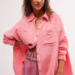 We The Free  Crinkle Button-Down Shirt Photo 0