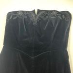 Escada Velvet Strapless Mini Dress Vintage 80s Black LBD Photo 5