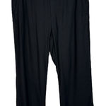 Old Navy  X-Large Wide Leg Pants Linen Blend Pockets Hi-Rise Pull-On Black Photo 0