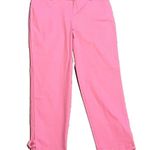 Talbots NWT Perfect Crop Aurora Pink Mid Rise Straight Leg Stretch Sz 8 pockets Photo 2