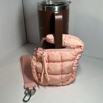Quilted Puffer Detachable Wristlet #1025 Pink Photo 1