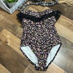 Kona Sol  swimsuit small floral‎ chest ruffle detail Photo 2