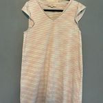 Loft Subtle Striped Casual Flutter Sleeve Dress Photo 0