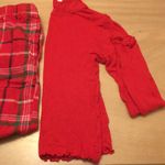 Womens 2Pc plaid pj top & pants set Red Size Small/Medium Photo 3