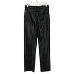 Wilfred  Faux Leather Gloss Black High-Waisted Pants Size 4 Photo 4