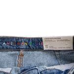 American Eagle NWT  Super Hi Rise A-Line Denim Mini Skirt 00 24W Button Front Photo 2