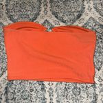 SheIn Orange Strapless Crop Top Photo 1