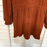 HYFVE Burnt Orange Ribbed Long Sleeve Romper Size Large Photo 2