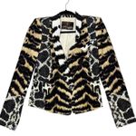 Roberto Cavalli NEW- NWOT Silk Blazer Jacket 38 Animal Print Snake Tiger Photo 1